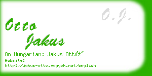 otto jakus business card